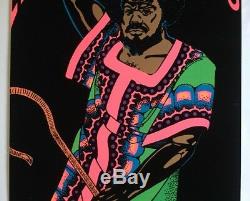 Black Moses Original Vintage Blacklight Poster 1970s Pin-up Let My People Go