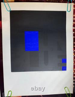 Black On Blue Vintage 1968 Hippie Blacklight Poster Signed By Craig Howard