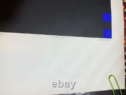 Black On Blue Vintage 1968 Hippie Blacklight Poster Signed By Craig Howard