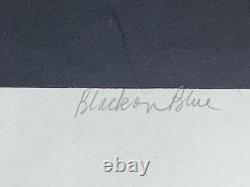 Black On Blue Vintage 1968 Hippie Blacklight Poster Signed By Craig Howard