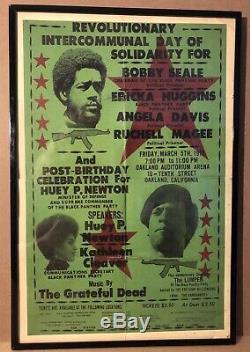 Black Panther & Grateful Dead Original Vintage Poster Seale Huggins Davis 1971