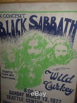 Black Sabbath Concert Poster Original Black Light 1972 Concert Poster