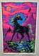 Black Stallion Rare Original Vintage 1975 Black Light Poster 23 X 35 Velvet