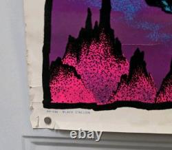 Black Stallion Rare Original Vintage 1975 Black Light Poster 23 x 35 Velvet