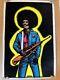 Black Panther Rifle 1970s Original Vintage Poster Blacklight Afro Man