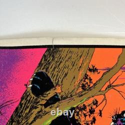 Black panther vintage blacklight poster 1973 pro arts velvet flocked 28 X 20