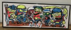 Blacklight Dirty Donny Motorcycle Print Poster Ed Roth /100 Rat Fink 11.5x30