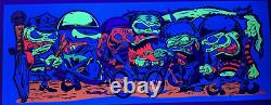 Blacklight Dirty Donny Motorcycle Print Poster Ed Roth /100 Rat Fink 11.5x30