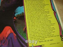 Blacklight Poster Marriage Creed 1974 Vintage Licensed Monarch Grim Reaper Vinta