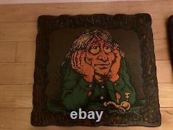 Blacklight Poster Vintage STONED AGIN lacquered 6 panel R. Crumb RARE head shop