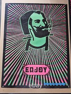 Blacklight Poster Zig Zag Man Enjoy 70's Vintage Poster