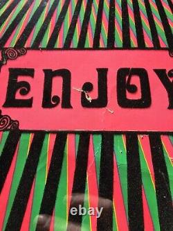 Blacklight Poster Zig Zag Man Enjoy 70's Vintage Poster