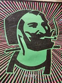 Blacklight Poster Zig Zag Man Enjoy 70's Vintage Poster