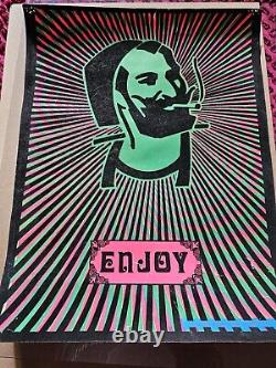 Blacklight Poster Zig Zag Man Enjoy 70's Vintage Poster