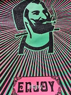 Blacklight Poster Zig Zag Man Enjoy 70's Vintage Poster
