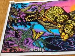 Blacklight Velvet Poster Funky Enterprises 1978 RARE Jaguar #133 Tree Pond 23x36