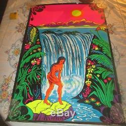 Blacklight Vintage Poster Psychedelic PARADISE ORIGINAL PLATT L. A. NUDE