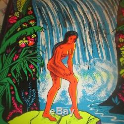 Blacklight Vintage Poster Psychedelic PARADISE ORIGINAL PLATT L. A. NUDE