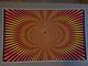 Blacklight Poster Vintage Original Circles Mandala Trippy Day Glow Orange