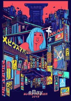 Blade Runner 2049 Black Light Night Ford, Mainger Print Poster Art #/300 Mondo