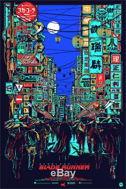 Blade Runner Black Light Night Harrison Ford Mainger Print Poster #/300 Mondo