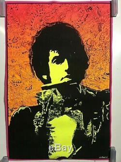 Bob Dylan Blacklight Poster 21 3/4 x 30 1/2 Joe Roberts Jr. Great Condition