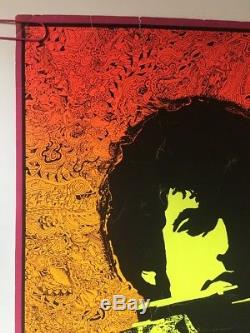 Bob Dylan Original Vintage Blacklight Poster Joe Roberts Jr. Retro Music Art 60s
