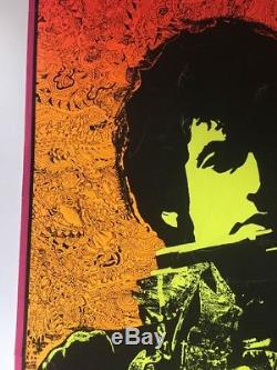 Bob Dylan Original Vintage Blacklight Poster Joe Roberts Jr. Retro Music Art 60s