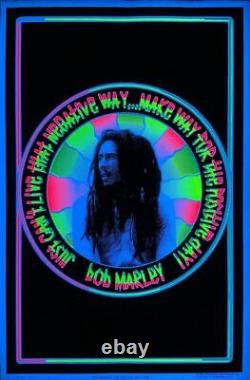 Bob Marley The Positive Day Vintage 1993 Black Light Poster 23 x 35