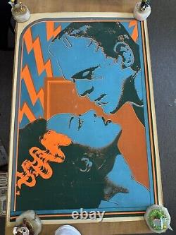 Bride of Frankenstein and Frankenstein Monster Vintage 1970 BLACKLIGHT POSTER