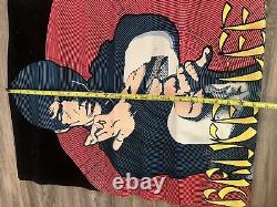 Bruce lee flocked black light vintage 1976 rare poster 20x28 in