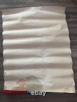 Bruce lee flocked black light vintage 1976 rare poster 20x28 in