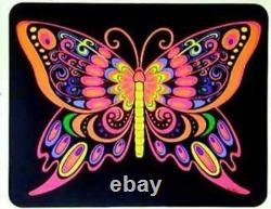 Butterfly Vintage 70s Blacklight Poster Original 1970s 29x23 Keke Stewart COOL