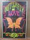 Butterfly Love Vintage Peace Black Light Poster 1970's Psychedelic In#g3719
