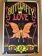 Butterfly Of Love Original Vintage Poster Black Light 1970s Psychedelic Pinup