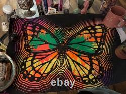 Butterfly vintage 1970s black light poster. 20x30. Pinholes, rolled