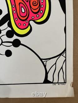 Butterfly vintage blacklight poster day glow artko studios original butterflies