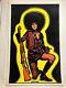 C1972 Pantheress Blacklight Flocked Poster Bpp Black Panther Party Revolutionary