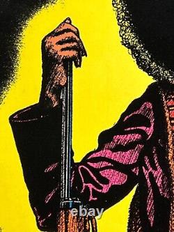 C1972 PANTHERESS Blacklight Flocked Poster BPP Black Panther Party Revolutionary