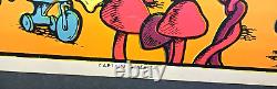 CAPTAIN AMERICA 1970 VINTAGE MOTORCYCLE HEADSHOP BLACKLIGHT POSTER By Jo Roberts