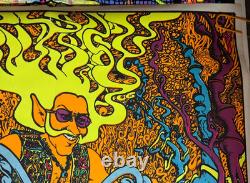 CAPTAIN AMERICA VINTAGE 1970 BLACKLIGHT HEADSHOP BIKER POSTER By JOE ROBERTS JR