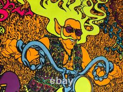 CAPTAIN AMERICA VINTAGE 1970 BLACKLIGHT HEADSHOP BIKER POSTER By JOE ROBERTS JR