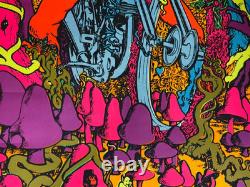 CAPTAIN AMERICA VINTAGE 1970 BLACKLIGHT HEADSHOP BIKER POSTER By JOE ROBERTS JR