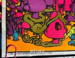 CAPTAIN AMERICA VINTAGE 1970 BLACKLIGHT HEADSHOP BIKER POSTER By JOE ROBERTS JR