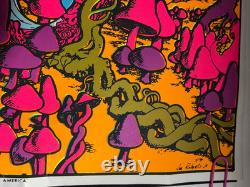 CAPTAIN AMERICA VINTAGE 1970 BLACKLIGHT HEADSHOP BIKER POSTER By JOE ROBERTS JR