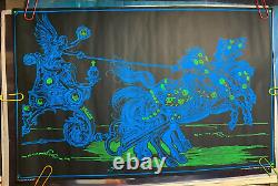 CHARIOT OF PEACE VINTAGE 1971 BLACKLIGHT HEADSHOP POSTER By INSANITY INC -NICE