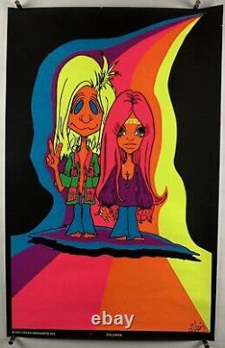 CHILDREN ORIGINAL DREAM MERCHANTS NYC BLACKLIGHT POSTER 1970 (VeryFine-)