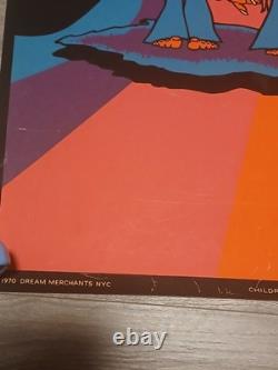CHILDREN ORIGINAL DREAM MERCHANTS NYC BLACKLIGHT POSTER 1970 (VeryFine-)