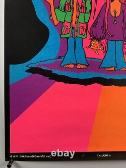 CHILDREN ORIGINAL DREAM MERCHANTS NYC BLACKLIGHT POSTER 1970 (VeryFine-)