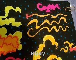 CLOUDS 1967 VINTAGE BLACKLIGHT POSTER THE THIRD EYE By Roberta Bell -NICE